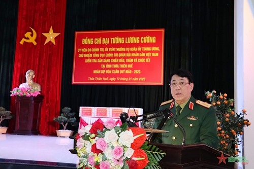 Đại tướng Lương Cường, thăm, chúc Tết tại tỉnh Thừa Thiên Huế và kiểm tra công tác sẵn sàng chiến đấu